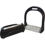 ESTRIBO HÍPICO MILITAR CRAQUELADO ZB INOX PRETO