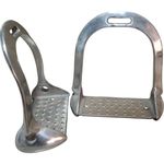 ESTRIBO HÍPICO MILITAR CRAQUELADO ZB INOX PRATA