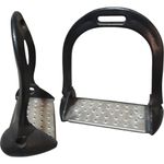 ESTRIBO HÍPICO MILITAR CRAQUELADO ZB INOX PRETO