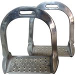 ESTRIBO HÍPICO MILITAR CRAQUELADO ZB INOX PRATA