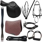 KIT 1 SELA DE SALTO FLEX ANDRADE PRETA COM ARREAMENTO COMPLETO