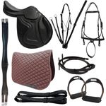 KIT 2 SELA DE SALTO CMAN PREMIUM PRETA COM ARREAMENTO COMPLETO