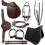 KIT 3 SELA DE SALTO CMAN MARROM COM ARREAMENTO COMPLETO