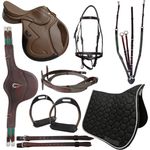 KIT 4 SELA DE SALTO ANDRADE PREMIUM MARROM COM ARREAMENTO COMPLETO