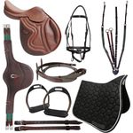 KIT 4 SELA DE SALTO CMAN PREMIUM MARROM COM ARREAMENTO COMPLETO
