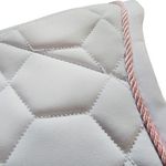 MANTA HÍPICA DE SALTO COM CADARÇO COLMEIA BRANCO/ROSA
