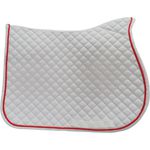 MANTA HÍPICA DE SALTO COM CADARÇO QUADRICULADO BRANCO/VERMELHO