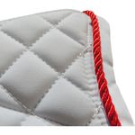 MANTA HÍPICA DE SALTO COM CADARÇO QUADRICULADO BRANCO/VERMELHO