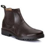Bota Masculina Sem Cadarço De Couro Látego 2 Marrom Café Cano Médio Ac Ferraz Moderna Classica Resistente