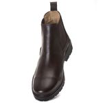 Bota Masculina Sem Cadarço De Couro Látego 2 Marrom Café Cano Médio Ac Ferraz Moderna Classica Resistente
