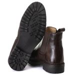 Bota Masculina Sem Cadarço De Couro Látego 2 Marrom Café Cano Médio Ac Ferraz Moderna Classica Resistente