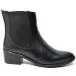Bota Feminina Cano Curto Preta Salto Baixinho BT050 Friozinho Moda Inverno Bota Modinha