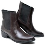 Bota Feminina Cano Curto Salto Baixinho BT050 Friozinho Moda Inverno Bota Modinha