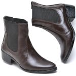 Bota Feminina Cano Curto Salto Baixinho BT050 Friozinho Moda Inverno Bota Modinha