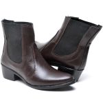 Bota Feminina Cano Curto Salto Baixinho BT050 Friozinho Moda Inverno Bota Modinha