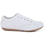 Mocassim Feminino Calce Fácil Dia a Dia Sapato Feminino Ref.: 2010 Branco Moda Conforto