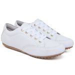 Mocassim Feminino Calce Fácil Dia a Dia Sapato Feminino Ref.: 2010 Branco Moda Conforto