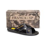 Chinelo Em Couro Modelo Fechado Franca Forte Masculino Confortável Resistente Antiderrapante