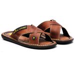 Chinelo Em Couro Modelo Fechado Franca Forte Masculino Confortável Resistente Antiderrapante