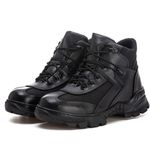 Bota Coturno Tênis Masculino Casual Preto BPM 401 Couro Legítmo Fulgore Militar Motociclista Resistente Conforto