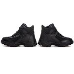 Bota Coturno Tênis Masculino Casual Preto BPM 401 Couro Legítmo Fulgore Militar Motociclista Resistente Conforto