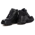 Bota Coturno Tênis Masculino Casual Preto BPM 401 Couro Legítmo Fulgore Militar Motociclista Resistente Conforto