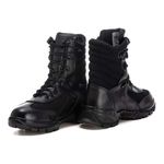 bota masculina coturno couro legitmo preto militar motociclista BPM401M resistente casual