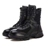 bota masculina coturno couro legitmo preto militar motociclista BPM401M resistente casual