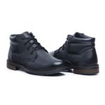Bota Masculina Coturno em Couro com Cadarço Total Conforto