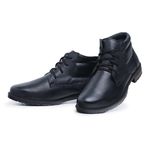 Bota Masculina Coturno em Couro com Cadarço Total Conforto