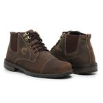 Coturno Masculino Camurça Bota Cano Curto Resistente Palmilha em Gel