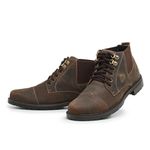 Coturno Masculino Camurça Bota Cano Curto Resistente Palmilha em Gel