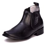 Botinha Feminina Preta 6103 Couro Legítimo Moda Feminina Resistente