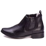 Botinha Feminina Preta 6103 Couro Legítimo Moda Feminina Resistente