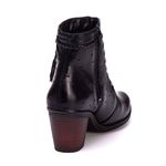 Coturno Saltinho 6803 Bota Feminina Preta de Couro Legítimo Pettinari Passeio Moda Feminina