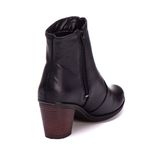 Coturno Feminino Preto com Saltinho Grosso Tornozelo Cano Baixo 6807 Casual Pettinari Moda Feminina