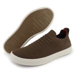Tênis Masculino Café 7011Knit Pettinari Sem Cadarço | Estilo e Conforto Imediato