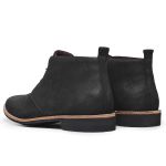 Sapato Botinha Masculino Couro Legítmo Camurça Ref.: DR06 Confort Estilo Italiano com Cadarço