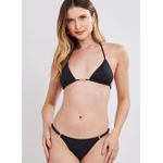 Biquini Fio Dental Preto 60 - UV50+, Poliamida Premium