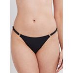 Biquini Fio Dental Preto 60 - UV50+, Poliamida Premium