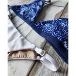 Top Fixo Tie Dye Azul com Calcinha Branca ref bs 340
