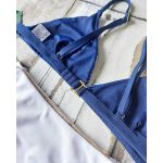 Top Fixo Tie Dye Azul com Calcinha Branca ref bs 340