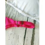 Biquini Top Branco e Calcinha Pink ref T-1-490