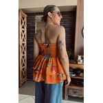 Blusa Londrina - Laranja Estampado