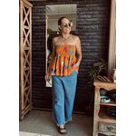 Blusa Londrina - Laranja Estampado