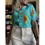 Camisa Cropped Cristalina - Olho grego