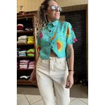 Camisa Cropped Cristalina - Olho grego