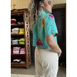 Camisa Cropped Cristalina - Olho grego