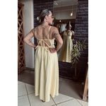 Vestido longo Paraty - Amarelo Manteiga