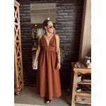 Vestido longo Paraty - Marrom